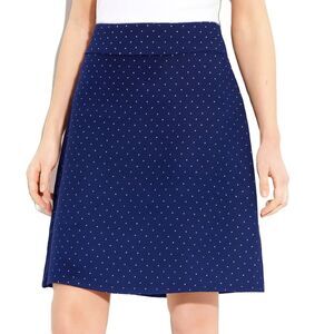 NEW Betabrand Office Skort Skirt NWT Medium Navy Polka Dot Stretch Knit Shorts